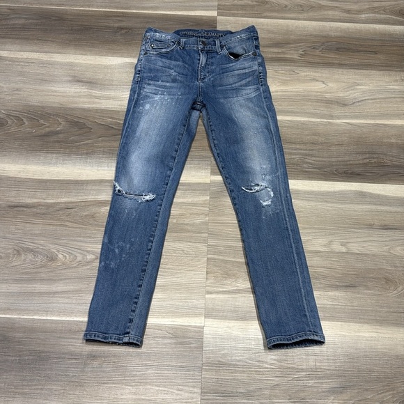 Citizens of Humanity distressed skinny blue denim jeans size 26 - Picture 2 of 10